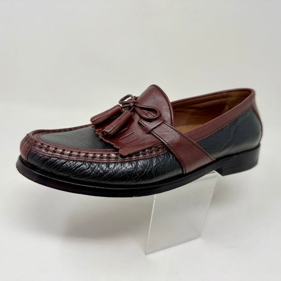 Johnston & Murphy Aragon II Kiltie Tassel Leather Loafer Mens 8W Brown L.4.5 - Picture 2 of 16
